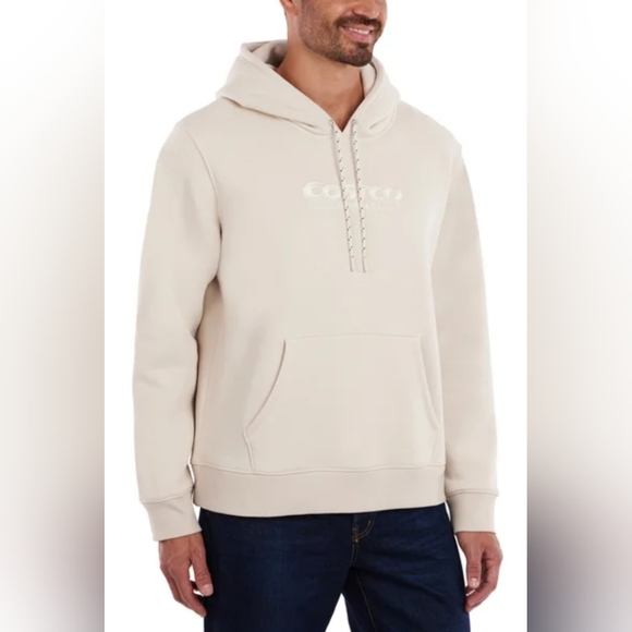 COSTCO WHOLESALE Unisex Logo Hoodie Men women boys girls Cream Color Size Medium - Picture 5 of 10